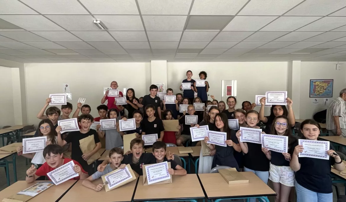 Récompenses concours kangourou des mathématiques